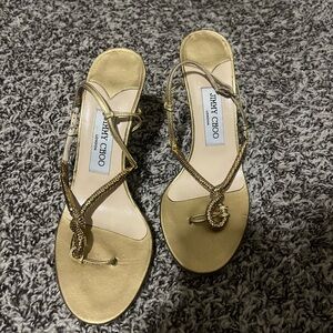 37 1/2 Jimmy Choo sling back heels!